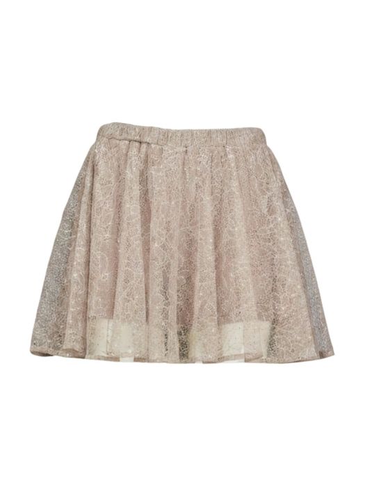 Taupe kleurige korte rok in kant Twinset