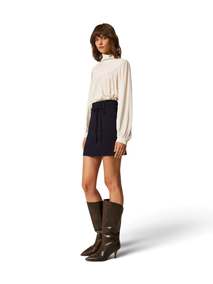 Donkerblauwe korte rok Twinset