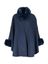 Donkerblauwe poncho Twinset