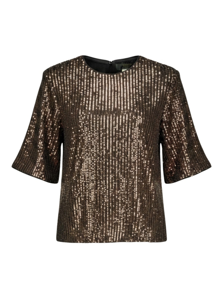 Bruine glitter blouse Twinset