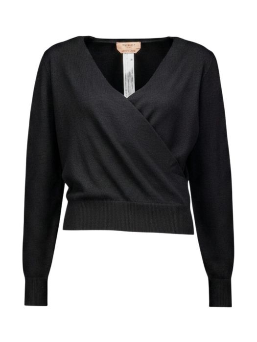 Zwarte wikkel pull Twinset Milano