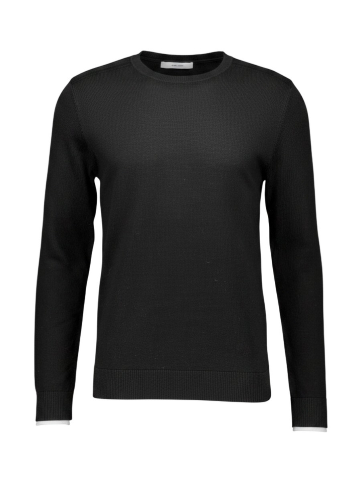 Zwarte pull met ronde hals Selected 