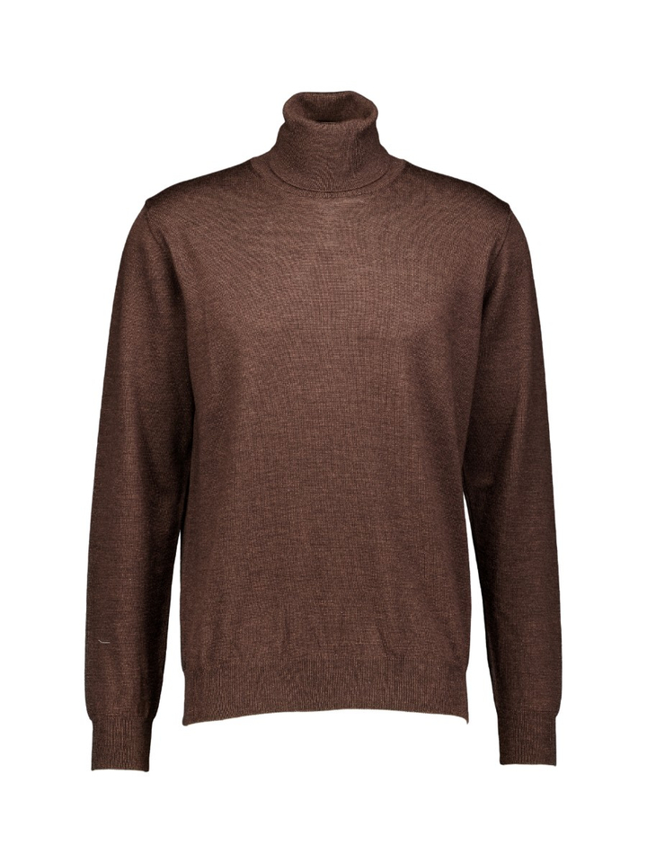 Bruine pull met rolkraag Altobello