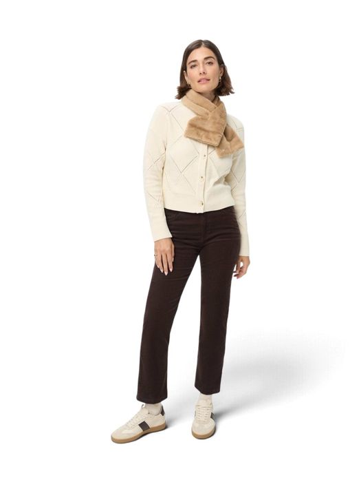 Bruine broek in ribflueel Brax