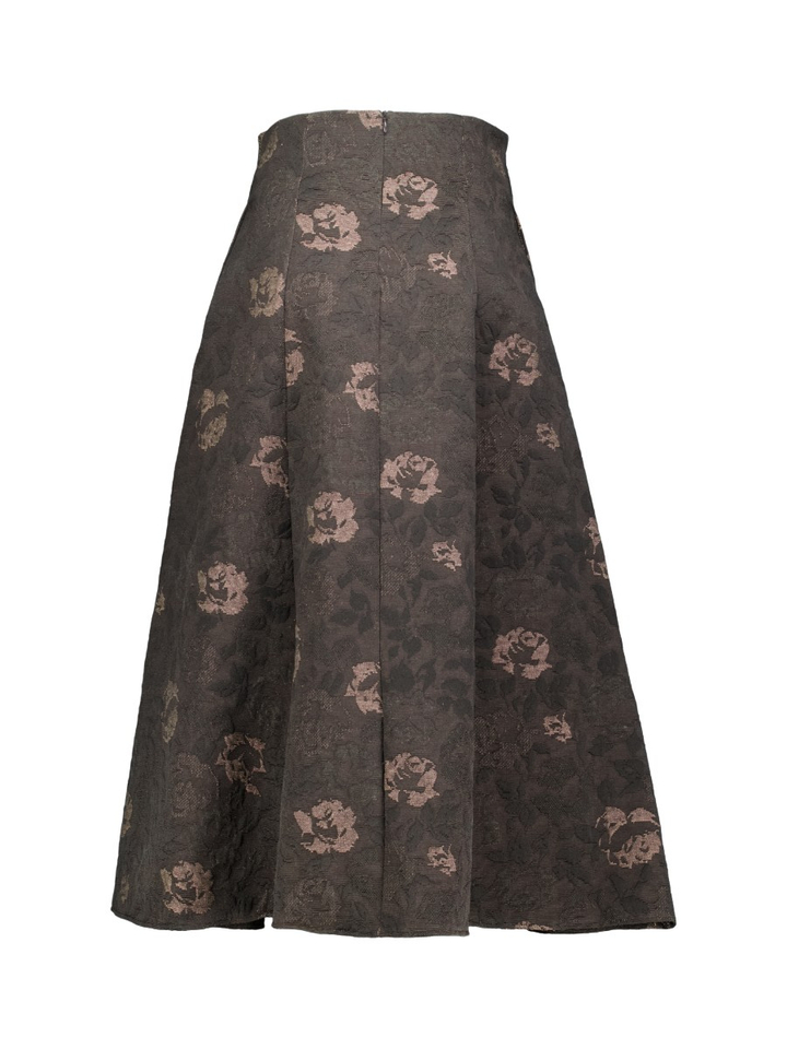 Zwarte elegante rok met print Rinascimento