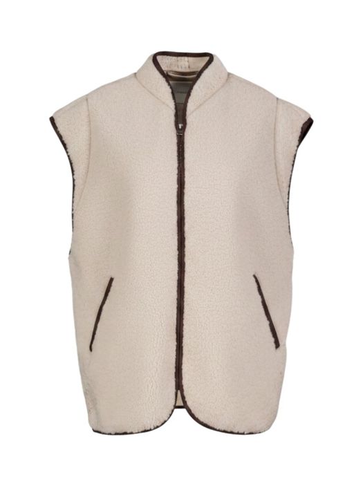 Zilveren teddy vest zonder mouwen Selected