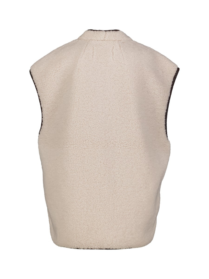 Zilveren teddy vest zonder mouwen Selected
