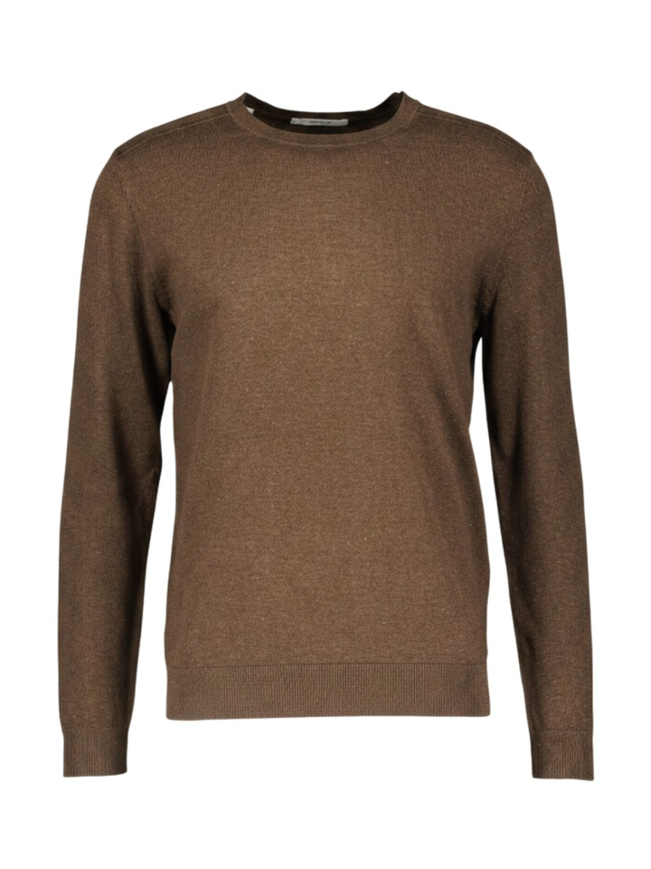 Donkerbruine casual trui Selected