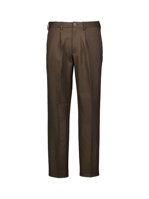 Donkerbruine lange geklede broek Selected