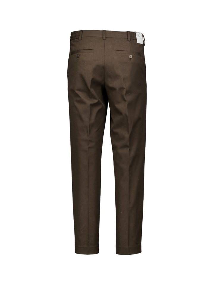 Donkerbruine lange geklede broek Selected