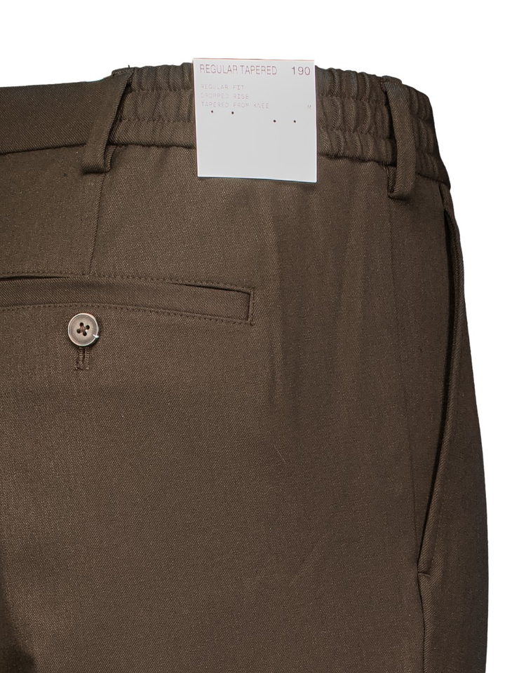 Donkerbruine lange geklede broek Selected