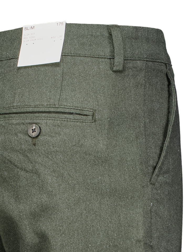 Forest groene katoenen broek Selected 