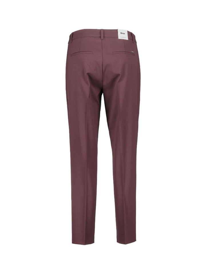 Bordeaux regular fit broek met bandplooien Brax