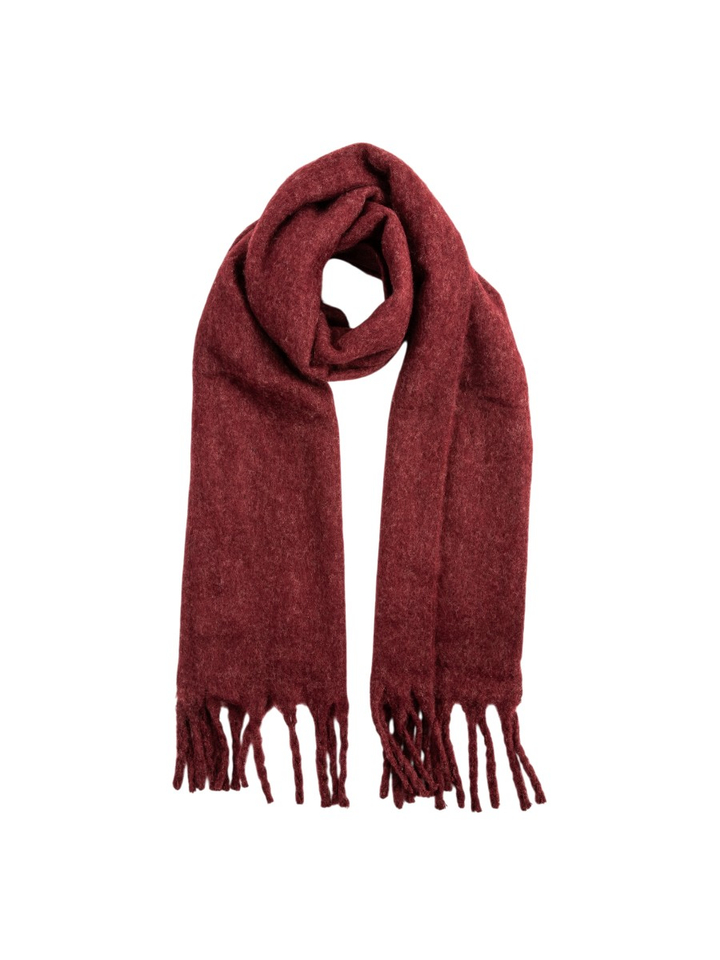 Cherry rode sjaal met franjes American Vintage