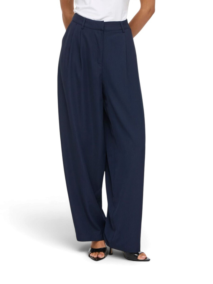 Navy blue sweat pants met elastische tailleband Vila