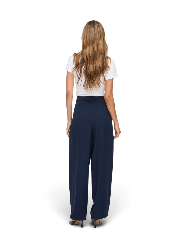 Navy blue sweat pants met elastische tailleband Vila