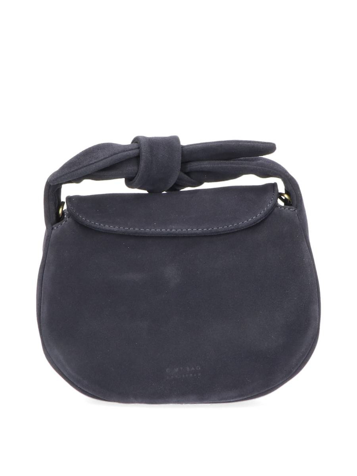 Navy suede handtas Coco Croissant O My Bag 