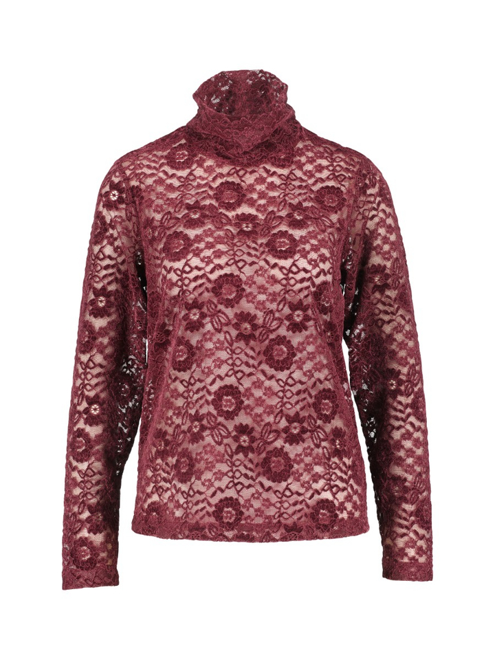 Aubergine sous-pull in velourskant JEFIENO Mayerline