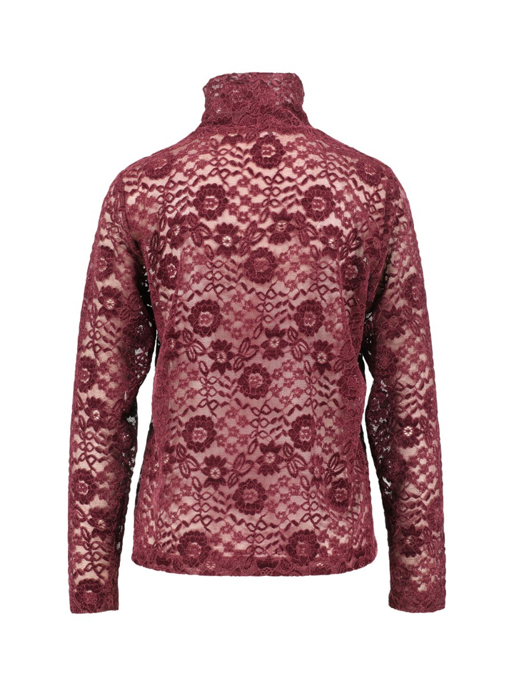Aubergine sous-pull in velourskant JEFIENO Mayerline