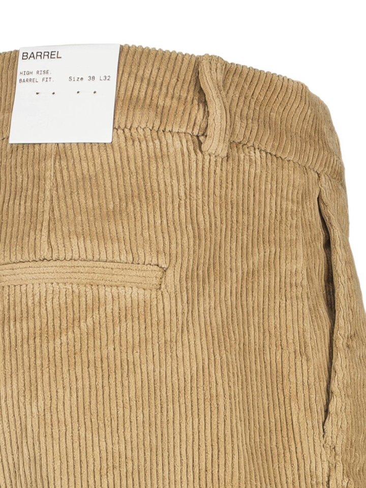 Beige barrel broek in ribflueel Selected Women