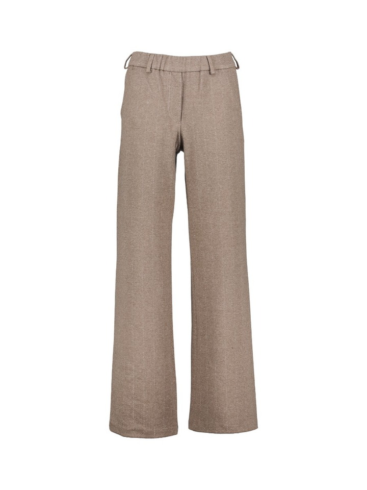 Lichtbruine gestreepte broek Brax 