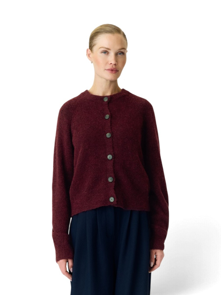 Bordeaux gilet met knopen Johi Y.A.S