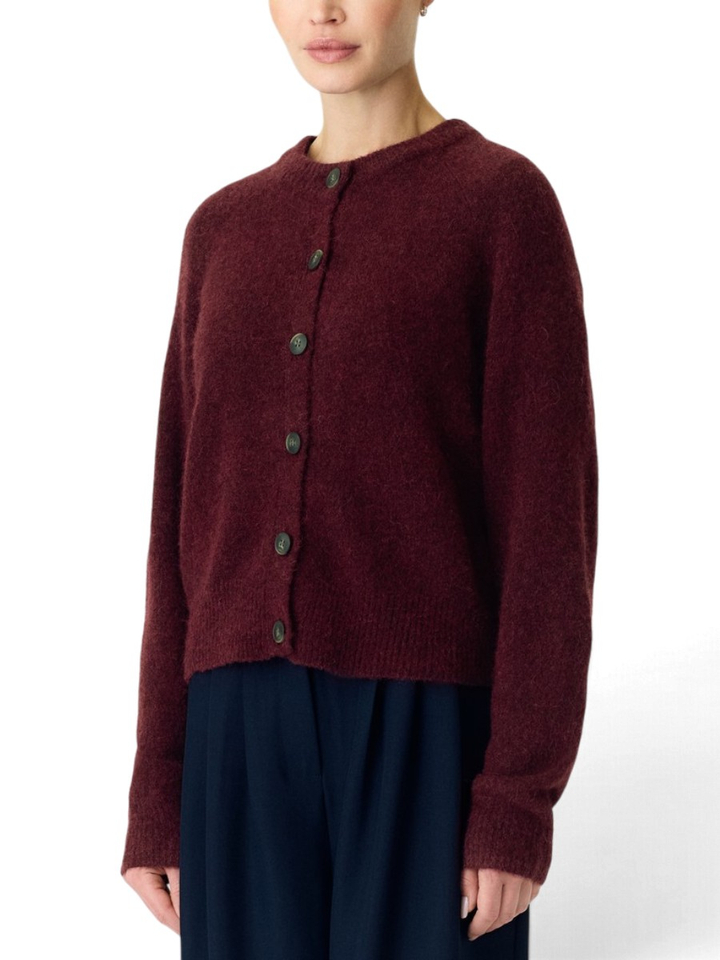 Bordeaux gilet met knopen Johi Y.A.S