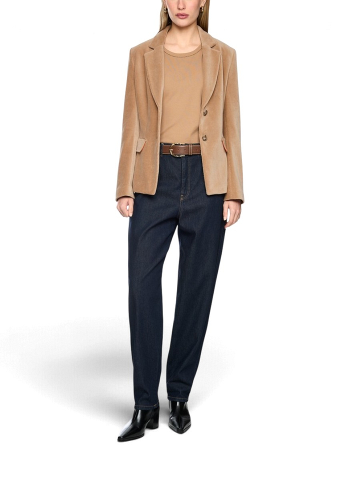 Beige ribfluwelen blazer Marccain