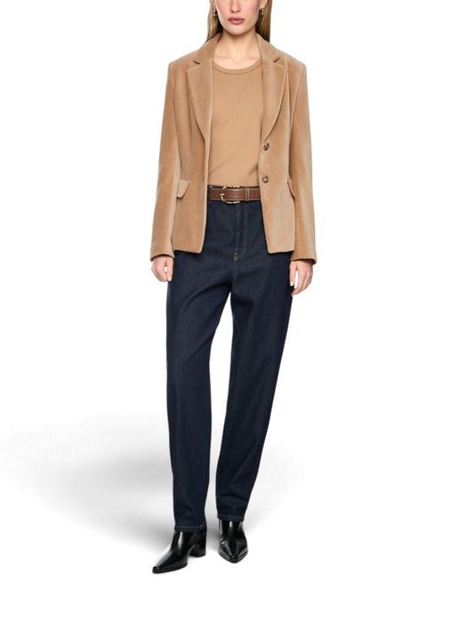 Beige ribfluwelen blazer Marccain