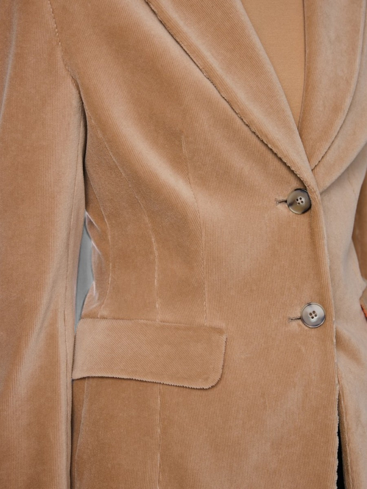 Beige ribfluwelen blazer Marccain