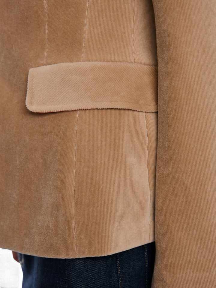 Beige ribfluwelen blazer Marccain