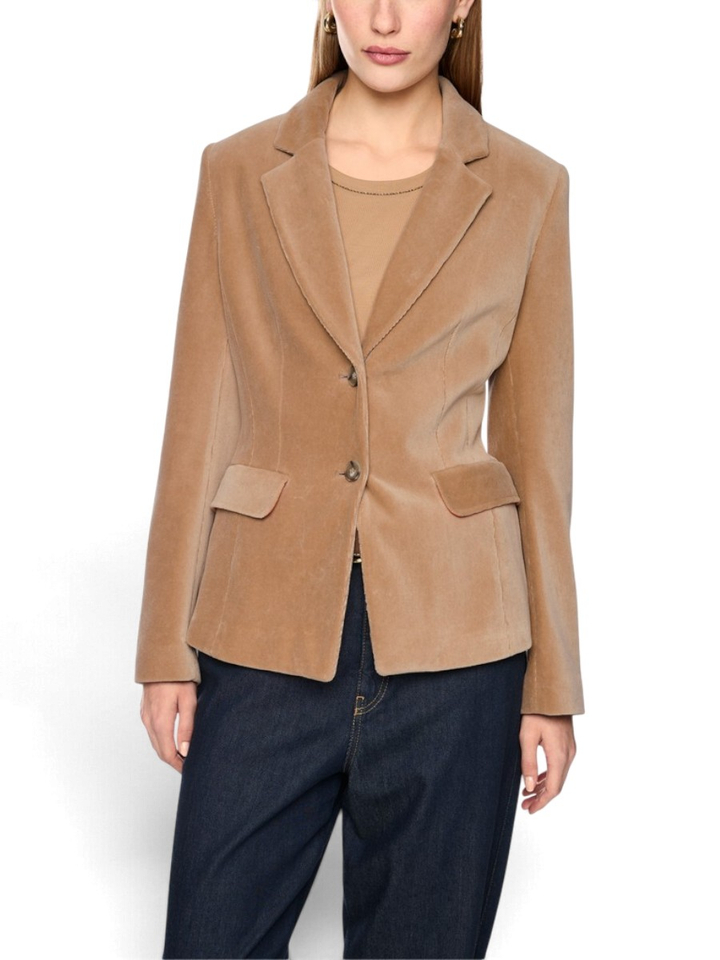 Beige ribfluwelen blazer Marccain