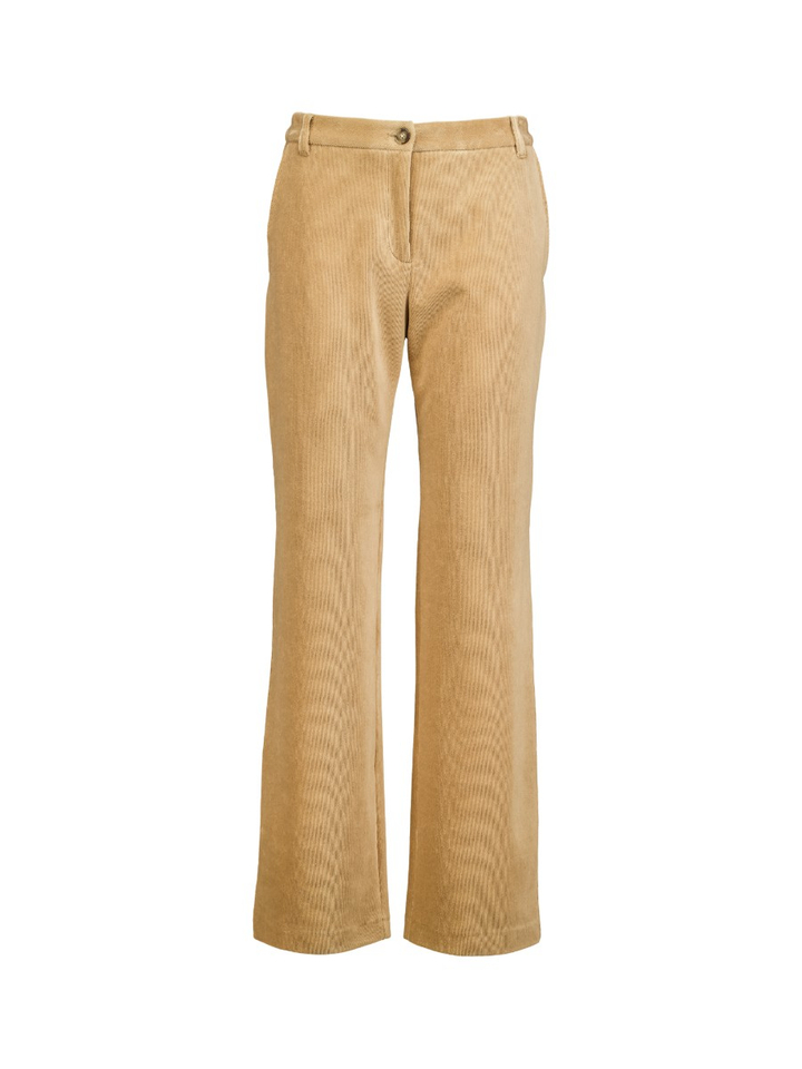 Beige broek van fijn corduroy Marccain