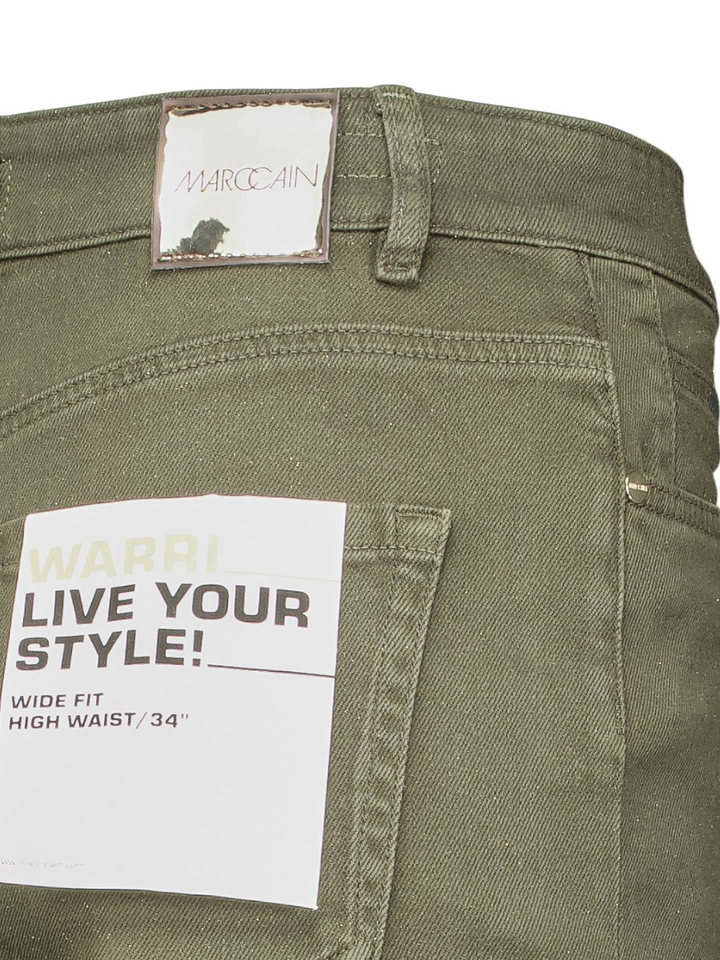 Groene broek met gouden glinstering Marccain