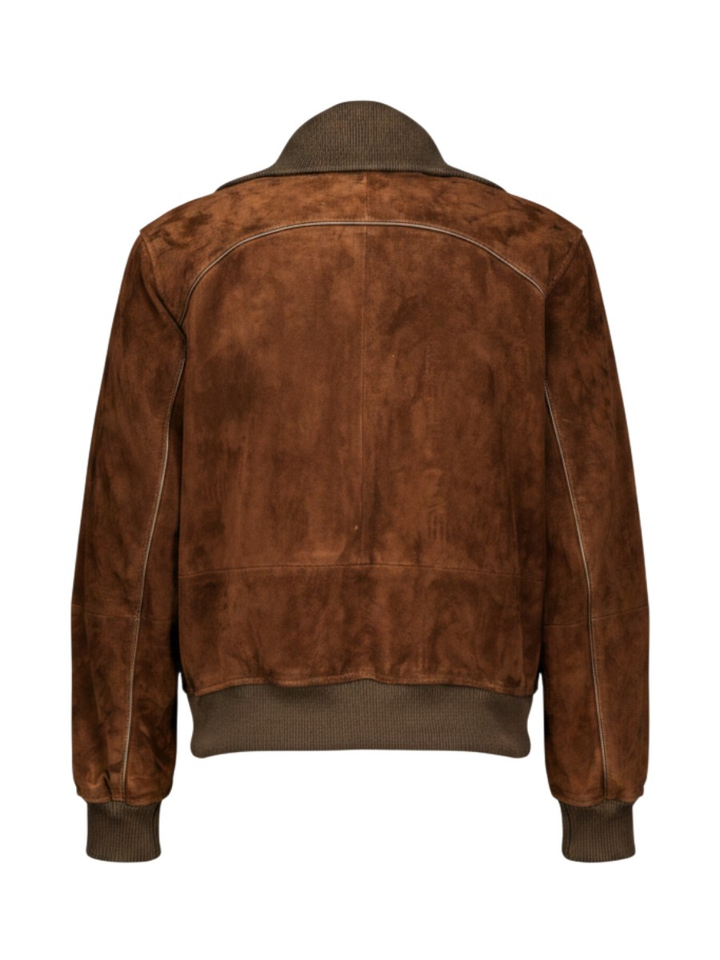 Bruine suède jas Hugo Boss