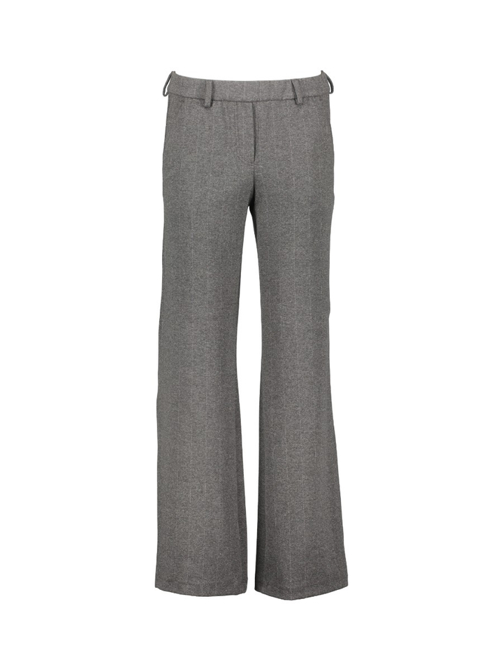 Grijze gestreepte wide leg broek Maine Brax
