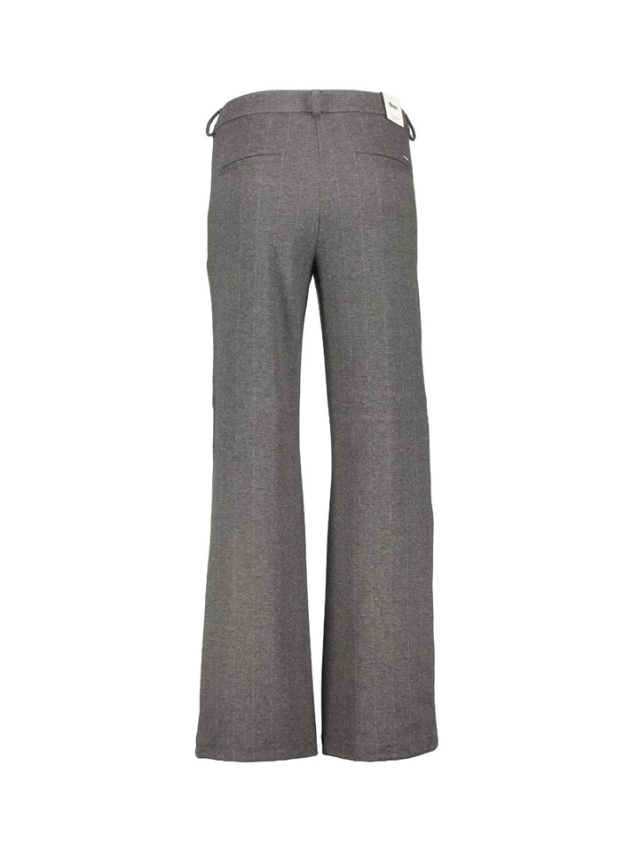Grijze gestreepte wide leg broek Maine Brax