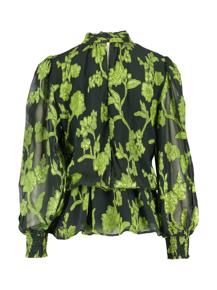 Zwarte bloes met bloemenprint Dash Y.A.S