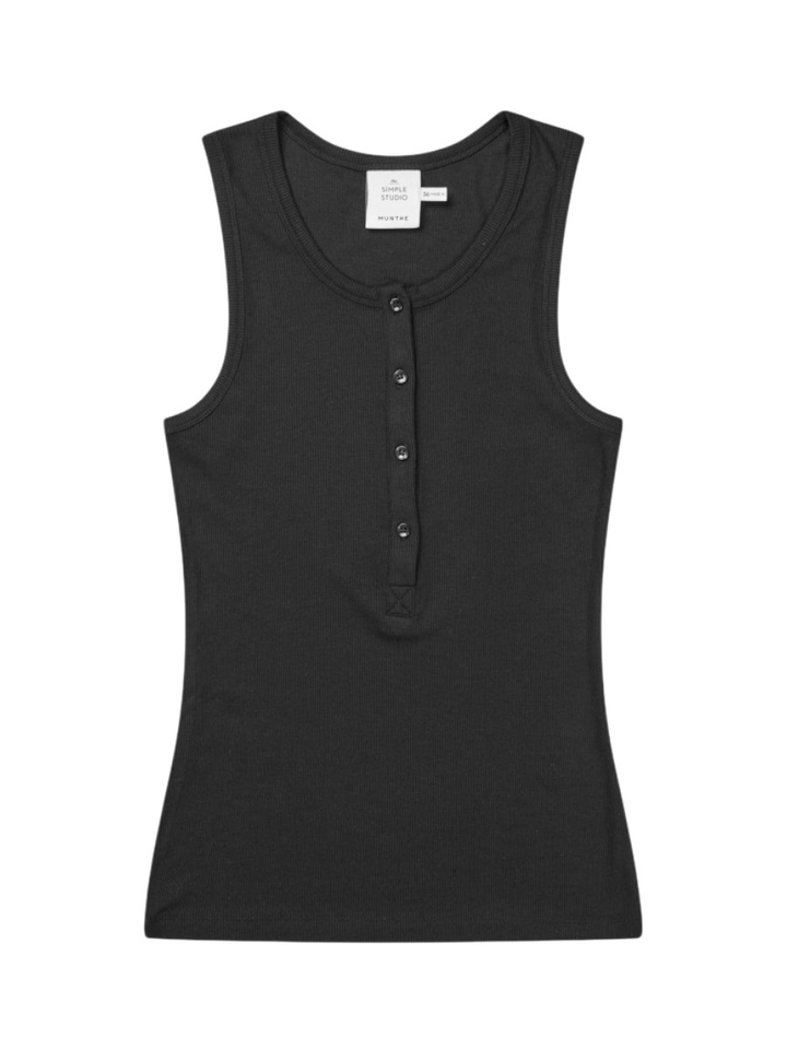Zwarte top met knoopdetail Munthe 