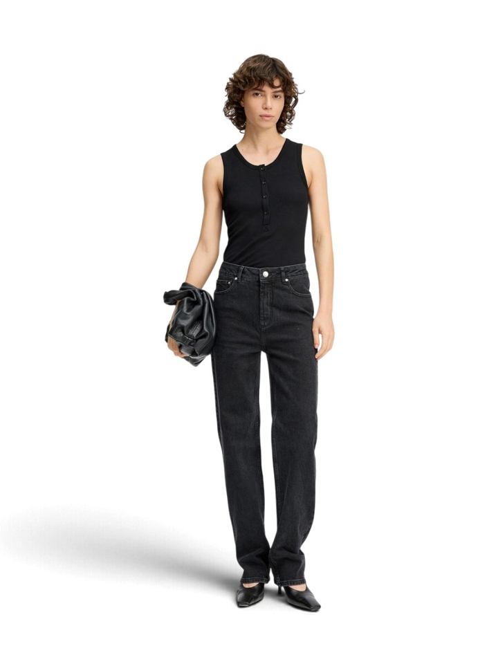 Zwarte top met knoopdetail Munthe 