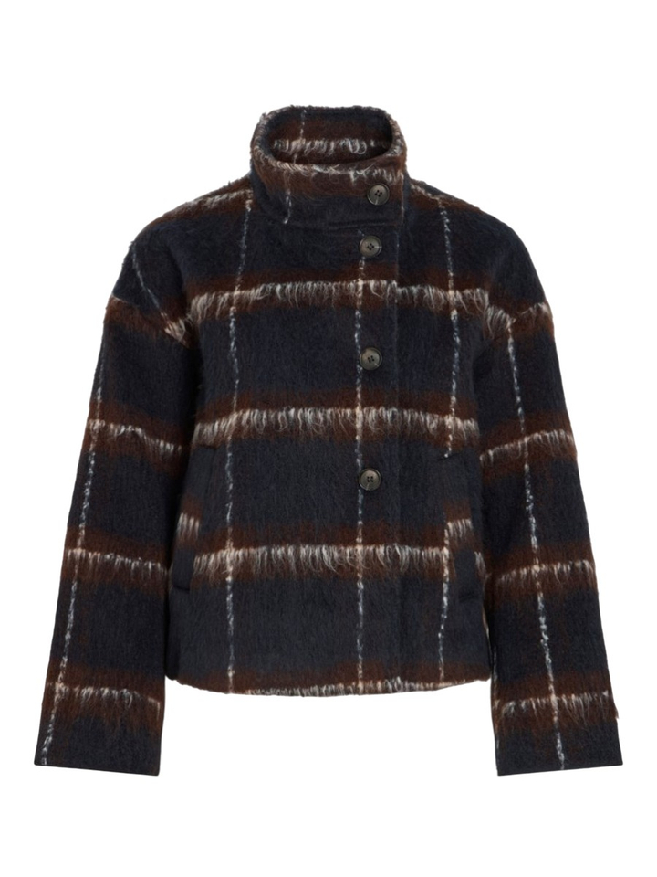 Bruine vest in ruit motief Cimelon Vila