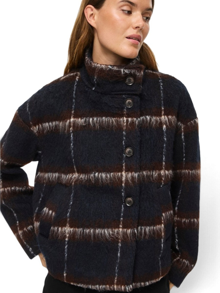 Bruine vest in ruit motief Cimelon Vila