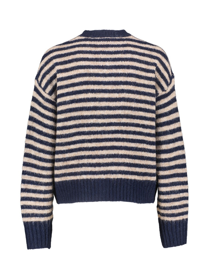 Blauw en beige gestreepte cardigan Isana Neo Noir