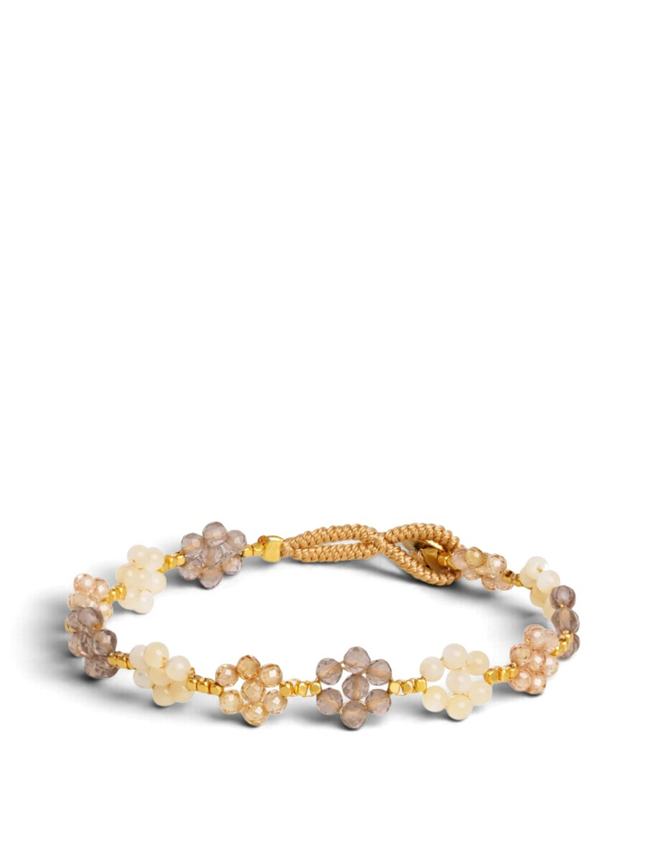 Gouden armband met bloemen in verschillende kleuren Ibu Jewels