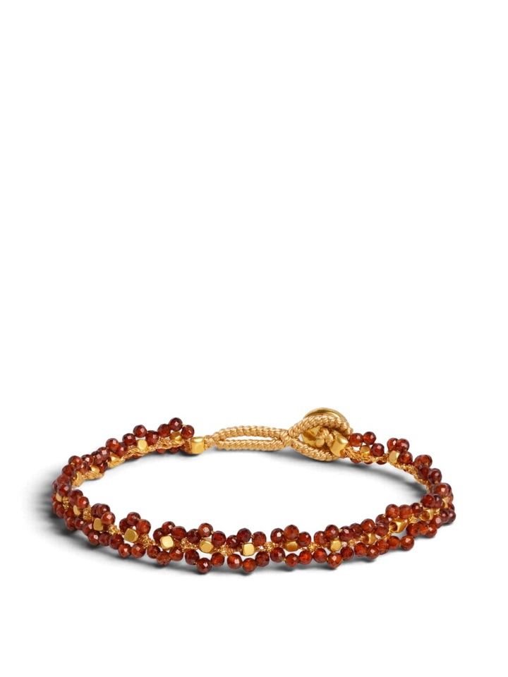 Bruine armband met bloemen Garnet Ibu Jewels