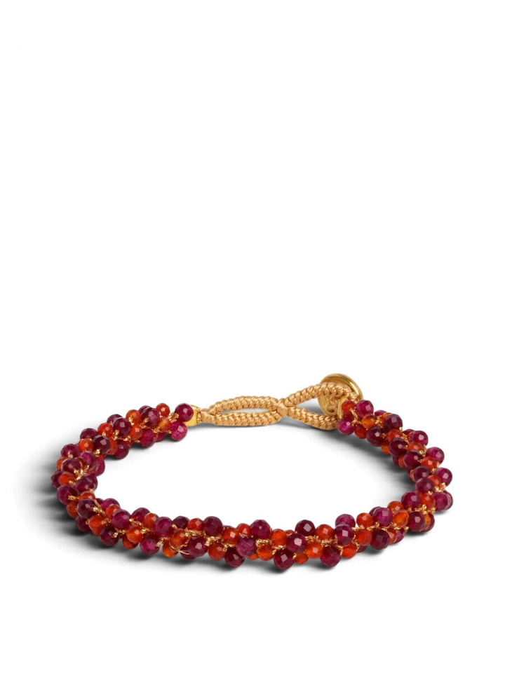Bordeaux/rode armband met verschillende parels Maroon Ibu Jewels