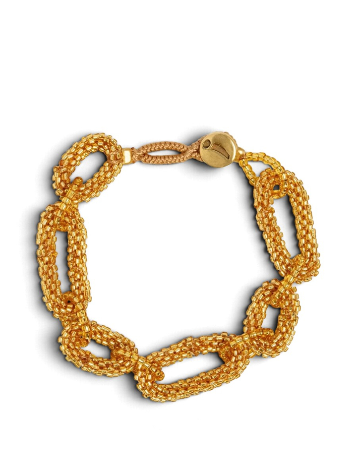 Gouden armband met parels in schakelvorm Ibu Jewels