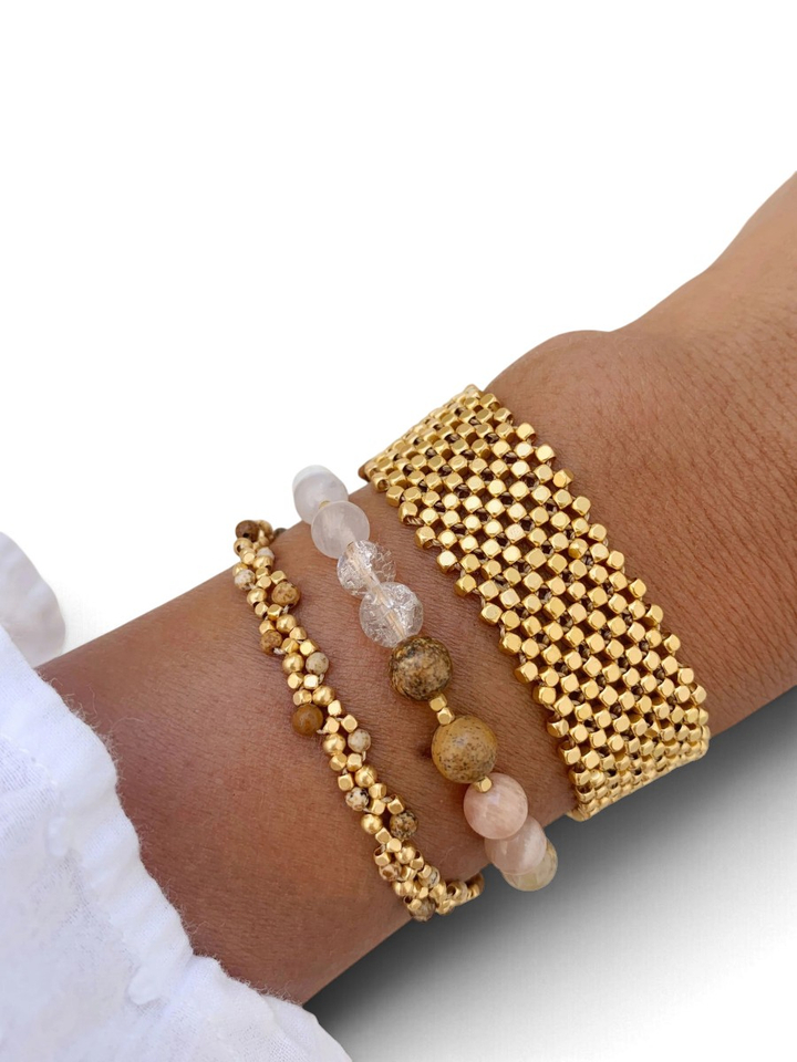 Gouden armband met parels Ibu Jewels