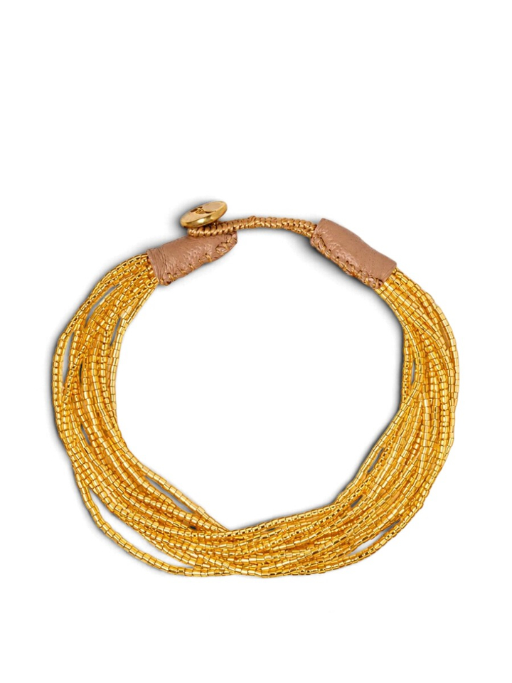 Gouden armband met aparte parels Ibu Jewels