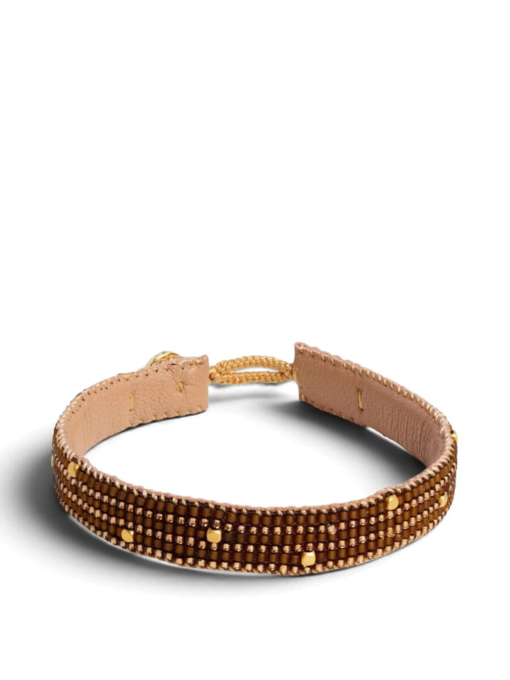 Bruine armband met parels Ibu Jewels